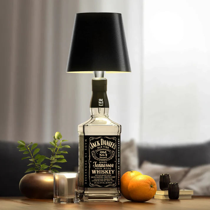 Lámpara Inalámbrica para Botella con Carga USB-C y Control Táctil