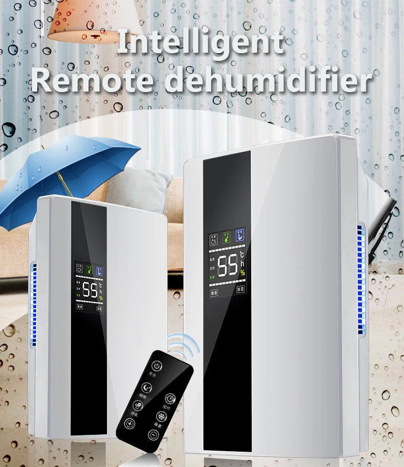 Deshumidificador Inteligente 2200ml con Control Remoto – Bajo Consumo