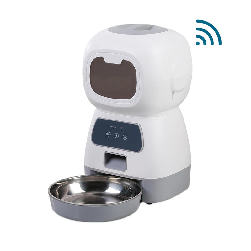 Dispensador Automático de Comida para Mascotas 3.5L con WiFi y Grabación
