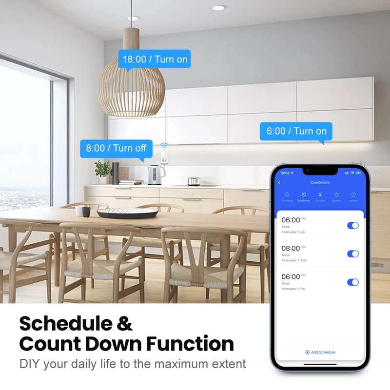 Interruptor + Enchufe Inteligente WiFi – Control por App y Voz
