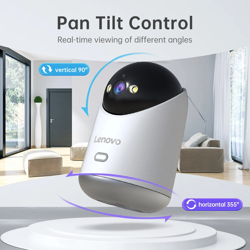 Cámara Lenovo 5MP WiFi Smart con Visión Nocturna y Audio