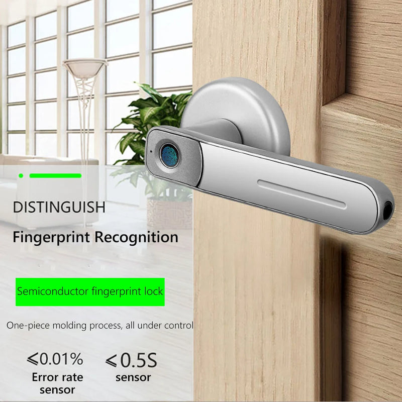 Cerradura Inteligente con Huella Digital | Seguridad Biométrica Recargable USB