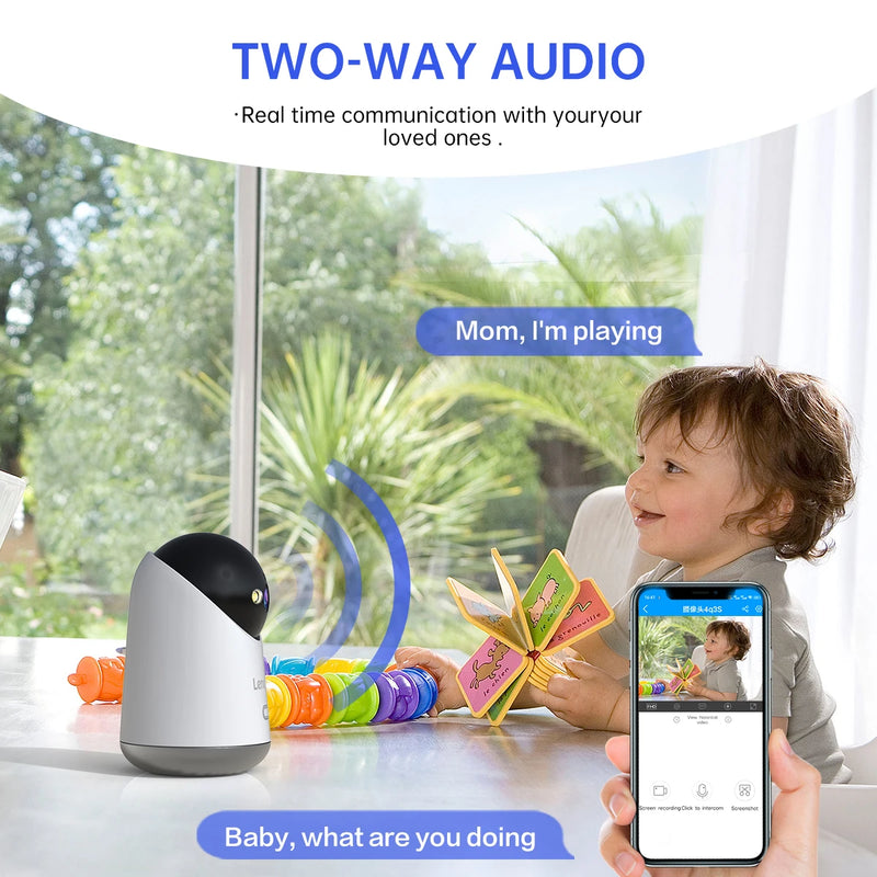 Cámara Lenovo 5MP WiFi Smart con Visión Nocturna y Audio
