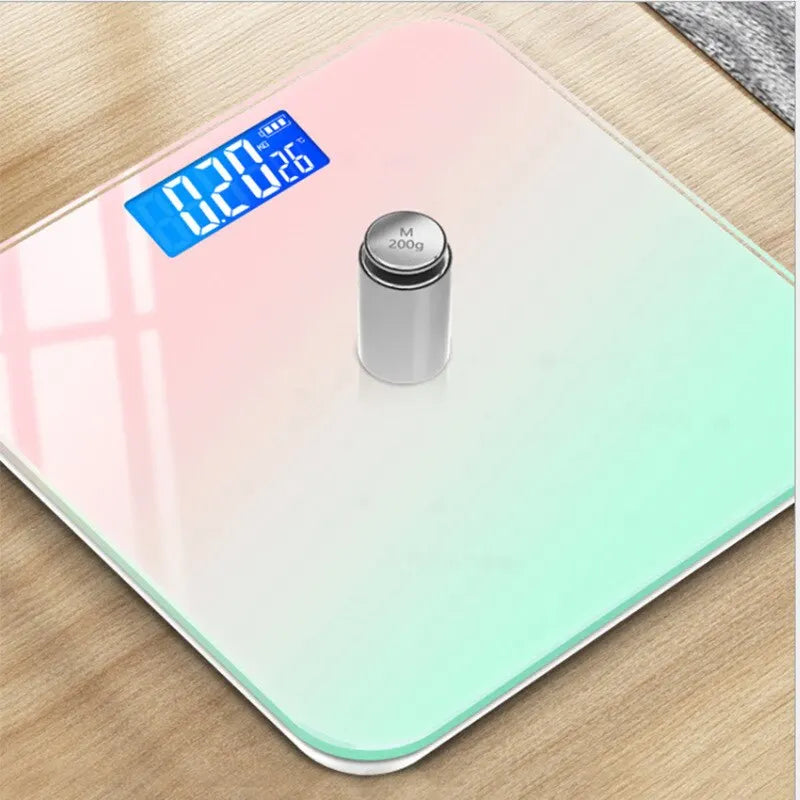 Báscula Inteligente de Vidrio con Pantalla LCD a Color – 180kg
