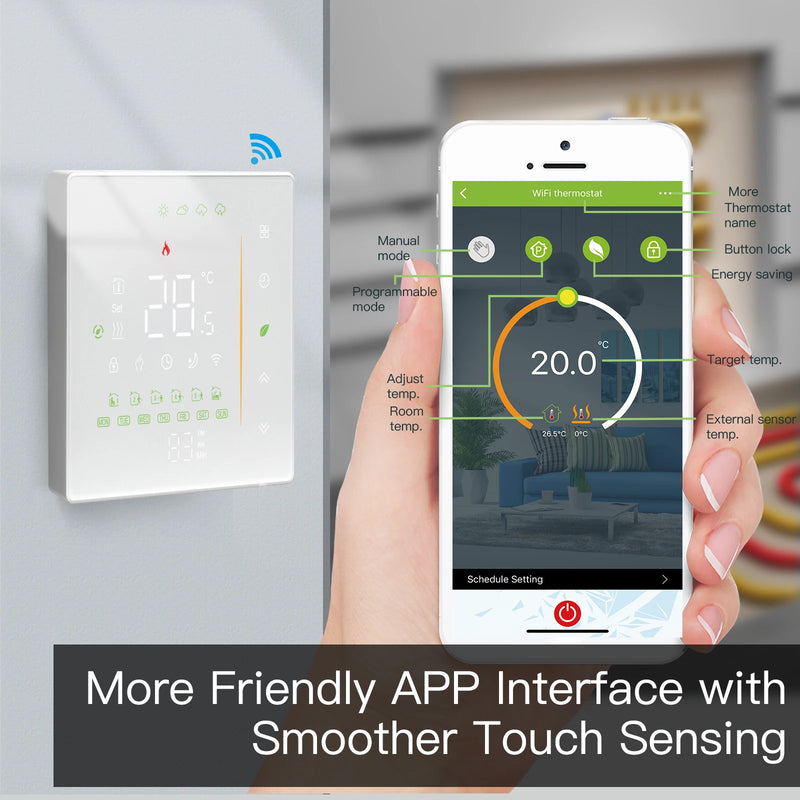 Termostato WiFi Inteligente para Calefacción  – Compatible con Alexa y Google Home