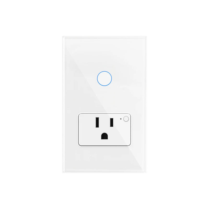 Interruptor + Enchufe Inteligente WiFi con Panel de Vidrio – Alexa y Google