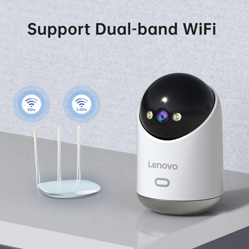 Cámara Lenovo 5MP WiFi Smart con Visión Nocturna y Audio